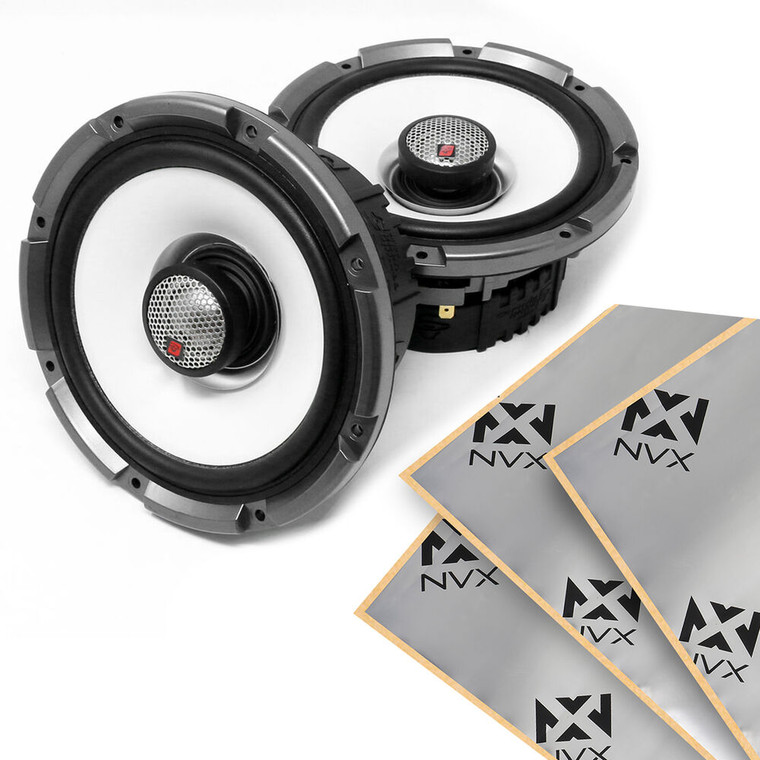 Cerwin-Vega SM65F4 + Free Sound Deadening RPM STROKER 6.5" 4-ohm 2-way High Output Flush Mount Coaxial Speaker Set