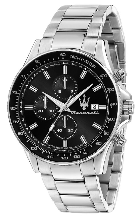Maserati Sfida Chronograph Black Dial Quartz R8873640015 100m Men's Watch