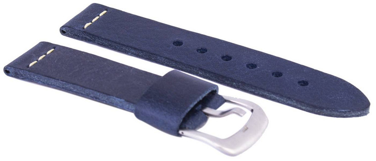 Blue Ratio Brand Leather Watch Strap 22mm - LS15