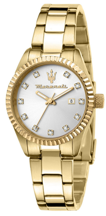 Maserati Competizione Gold Tone Stainless Steel Quartz R8853100506 100m Women's Watch