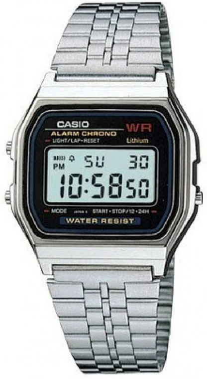 Casio Digital Alarm Chrono Stainless Steel A159wa-n1df A159wa-n1 Men's Watch