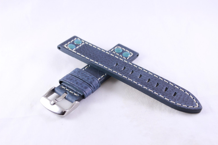 Blue Ratio Brand Leather Watch Strap 20mm