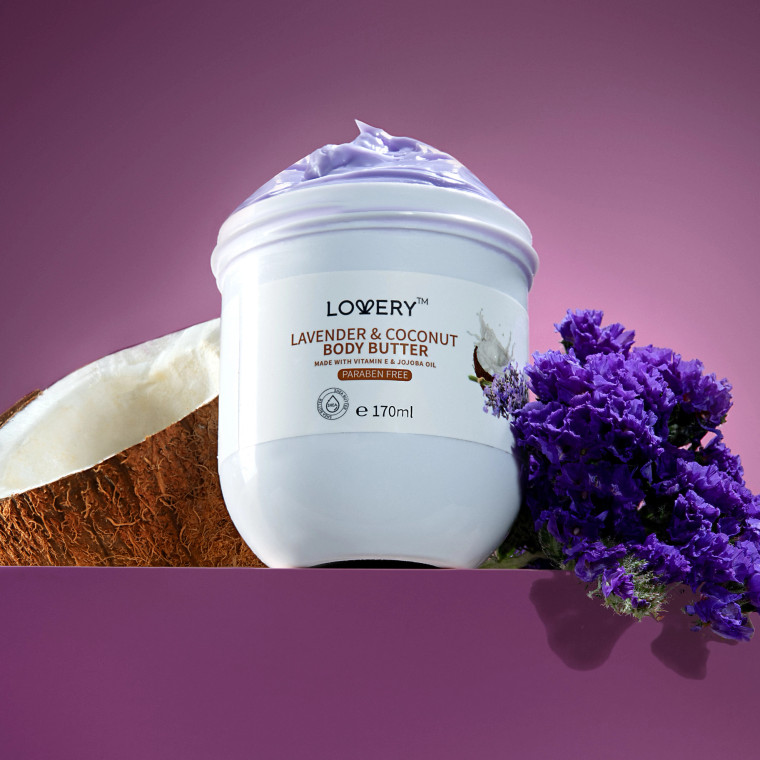 Lavender Coconut Body Butter, Hydrating Moisturizer Creams