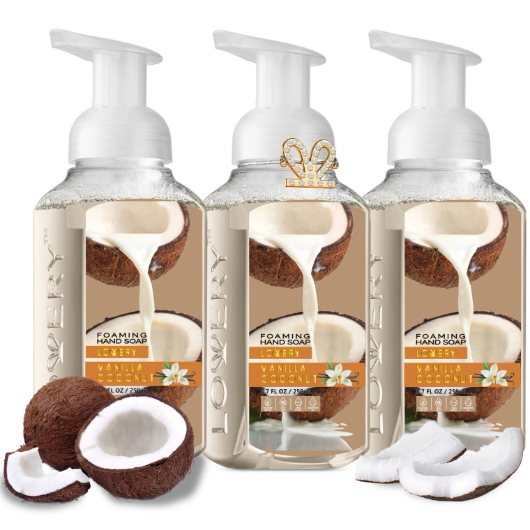 Vanilla Coconut Hand Foaming Soap - 3pc Moisturizing Wash
