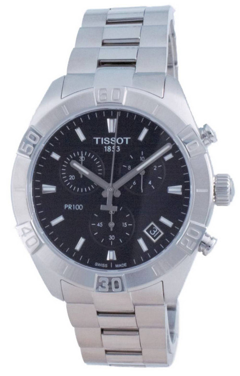 Tissot Pr 100 Sport Chronograph Quartz T101.617.11.051.00 T1016171105100 100m Men's Watch - T101.617.11.051.00~