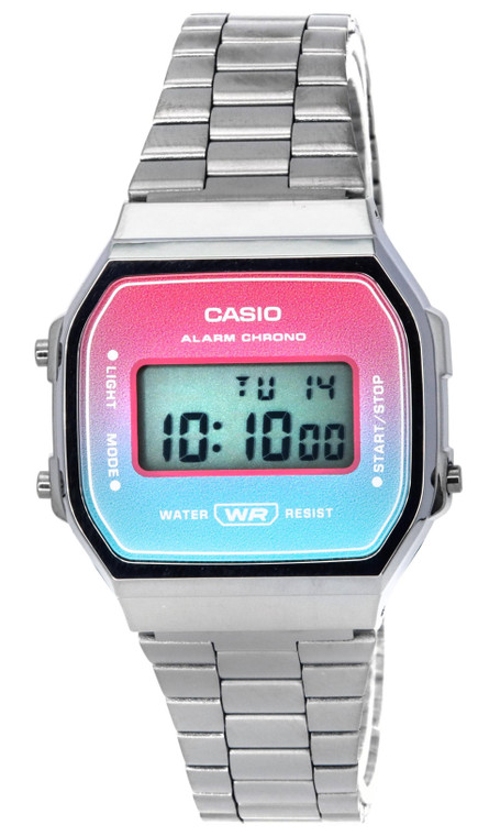 Casio Vintage Digital Stainless Steel Bracelet Quartz A168werb-2a A168werb-2 Unisex Watch