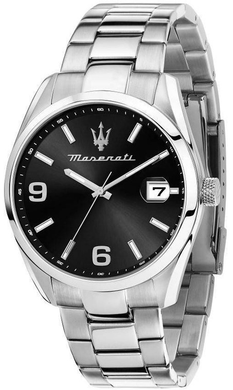 Maserati Attrazione Stainless Steel Black Dial Quartz R8853151007 Men's Watch
