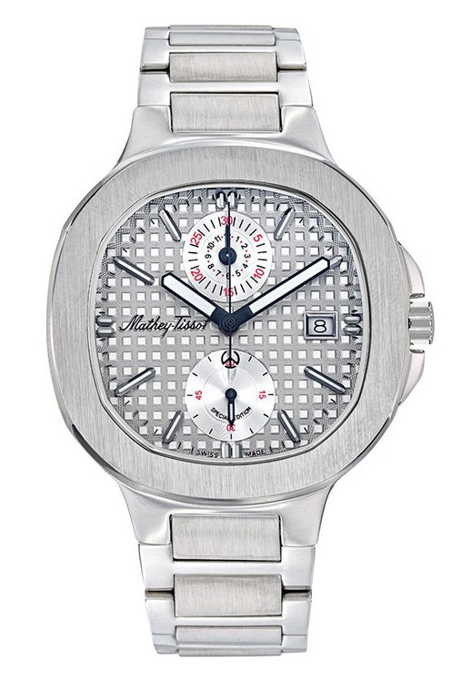 Mathey-tissot Evasion Special Edition Chronograph Silver Dial Quartz H152chas 100m Men's Watch