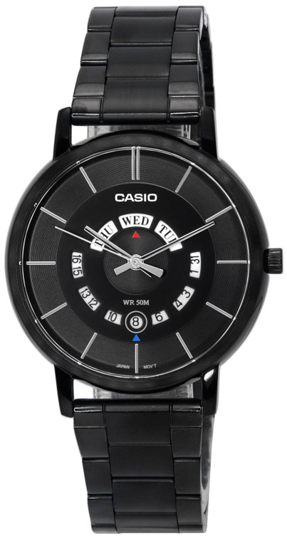 Casio Standard Analog Stainless Steel Black Dial Quartz Mtp-b135b-1a Mtpb135b-1 Men's Watch