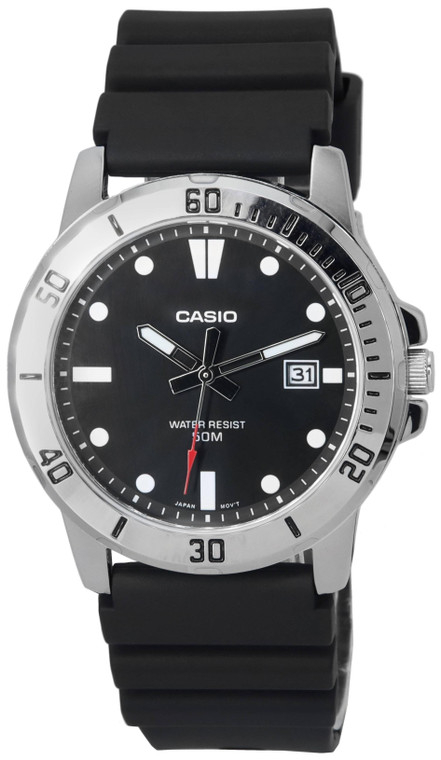 Casio Standard Analog Resin Strap Black Dial Quartz Mtp-vd01-1e Mtpvd01-1e Men's Watch