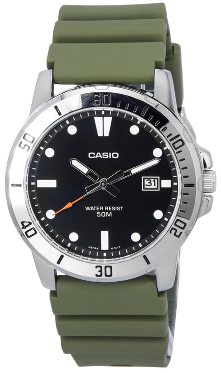 Casio Standard Analog Resin Strap Black Dial Quartz Mtp-vd01-3e Mtpvd01-3e Men's Watch