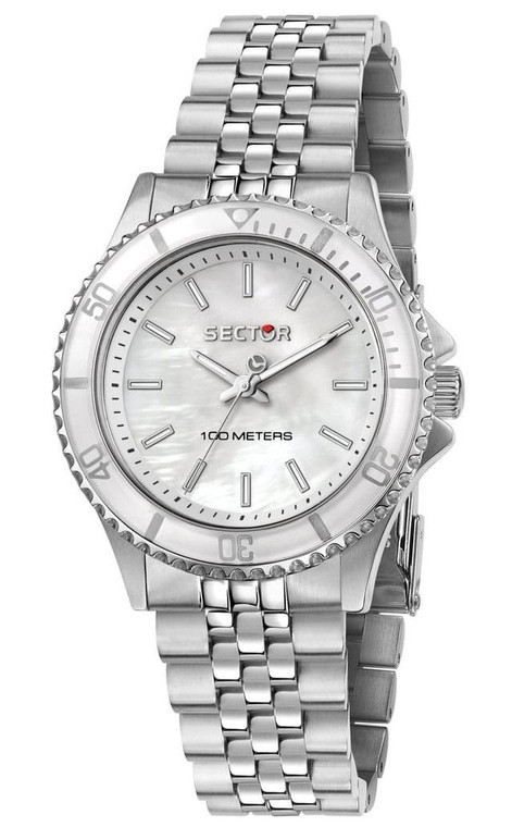 Sector 230 Just Time Stainless Steel Mother Of Pearl Dial Quartz R3253161527 100m Women's Watch