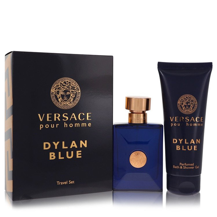 Versace Pour Homme Dylan Blue by Versace Gift Set -- 2 piece Travel Set includes 1.7 oz Eau de Toilette Spray + 3.4 oz Shower Gel for Men