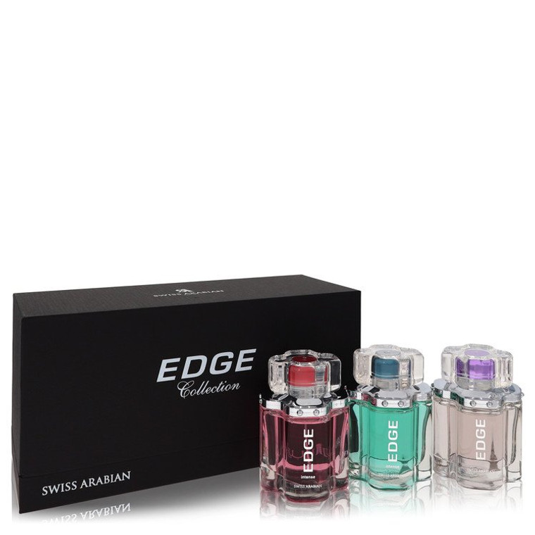 Edge Intense by Swiss Arabian Gift Set -- Edge 3.4 oz Eau De Parfum Spray for Women + Edge Intense 3.4 oz Eau De Parfum Spray for Women + Edge Intense 3.4 oz Eau De Toilette Spray for Men for Women