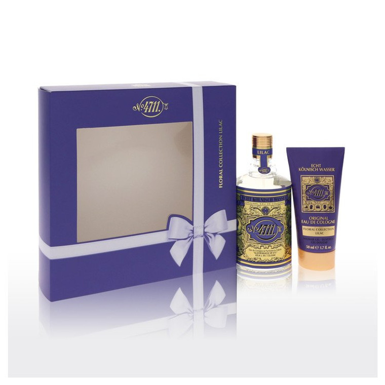 4711 Lilac by 4711 Gift Set (Unisex) -- 3.4 oz Eau De Cologne Spray + 1.7 oz Shower Gel for Men