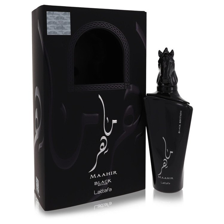 Maahir Black Edition by Lattafa Eau De Parfum Spray 3.4 oz for Women