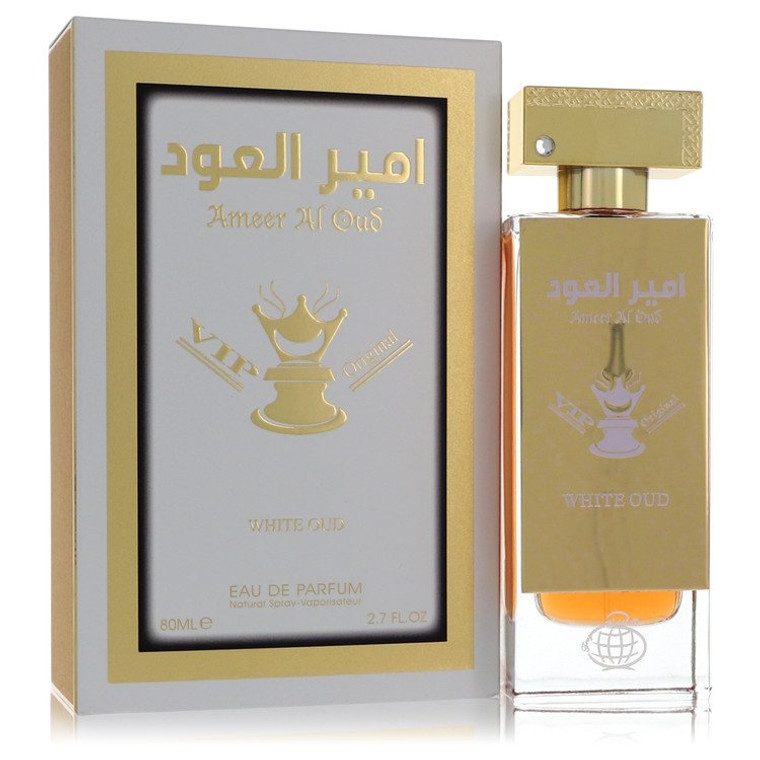 Ameer Al Oud Vip Original White Oud by Fragrance World Eau De Parfum Spray (Unisex) 2.7 oz for Men