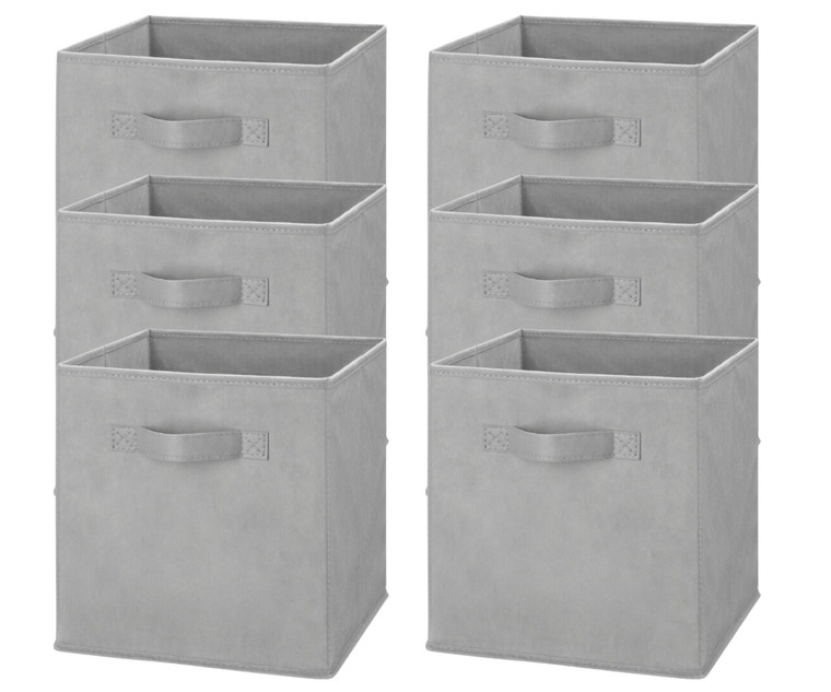 Whitmor Fabric Storage Cube - Set of 6 (10.5" X 10.75" X 11.12")-A2ZHOME