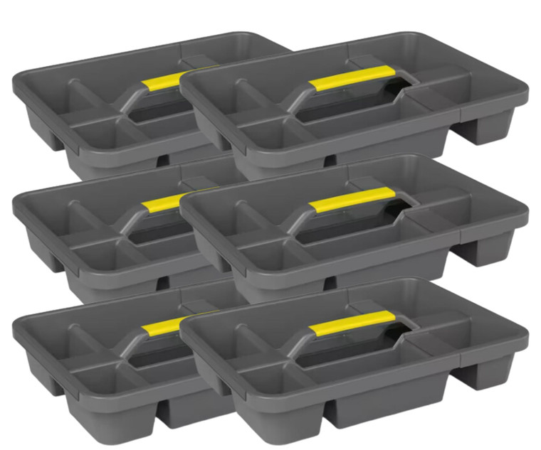 Mayne Mansfield Storage Bin - Black, Compact and Versatile Storage Solution (12" X 16" X 3"), Set of 6-A2ZHOME