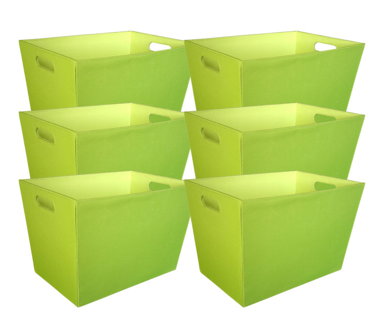 Counseltron 18-inch Tapered Tote in Green - 12" X 18" X 3.6" (Pack of 6)-A2ZHOME