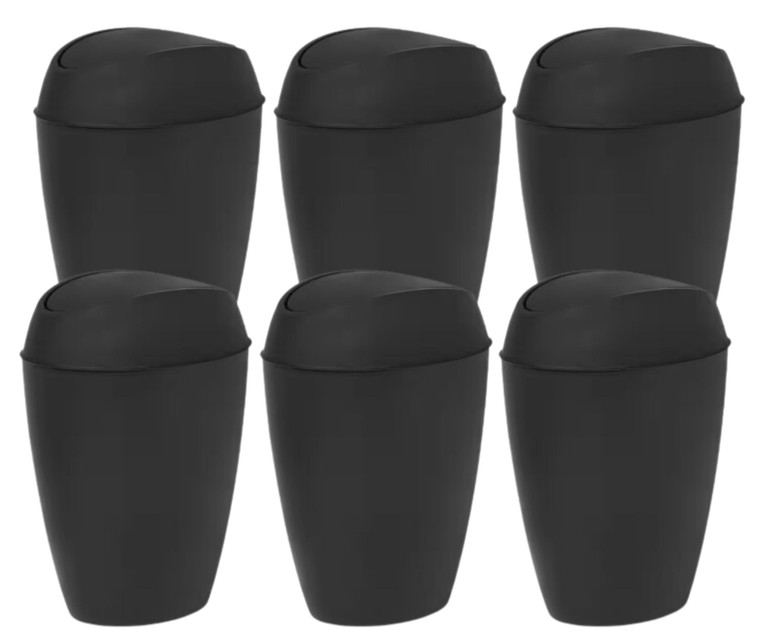 Umbra Twirla Can 9L Black 11x15x9" (6/CASE) - Modern and Sleek Waste Management-A2ZHOME