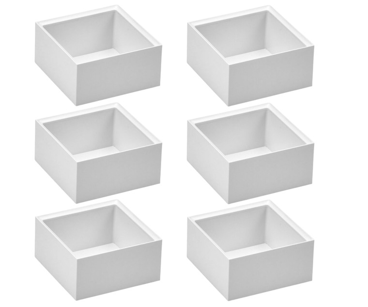 Bostitch Konnect Stackable Storage Tray, White (4" X 4" X 3") - Efficient and Versatile Organizer (6/CASE)-A2ZHOME