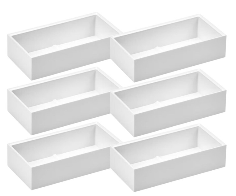 Bostitch Konnect Stackable Accessory Tray, White (8" X 4" X 3") - Efficient and Stylish Organizer (6/CASE)-A2ZHOME