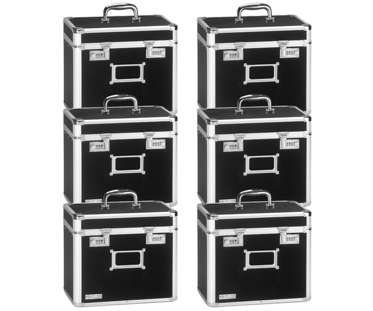 Vaultz Locking Letter File Chest, Black (14" X 8" X 12") - Secure and Spacious Document Storage (6/CASE)-A2ZHOME