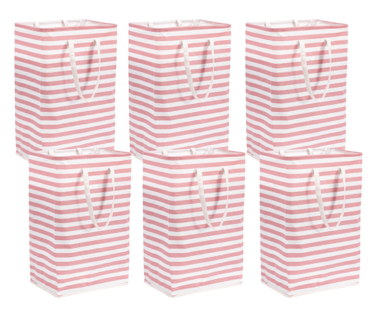 DECOMOMO Nursery Hamper Laundry Basket 74.4 Liter - Pink - Set of 1 (12" X 16" X 4") - Case of 6-A2ZHOME