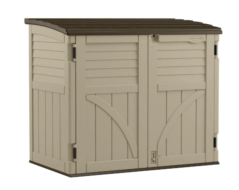 Suncast 34 cu. ft. Horizontal Storage Shed - Spacious and Durable Outdoor Storage-A2ZHOME