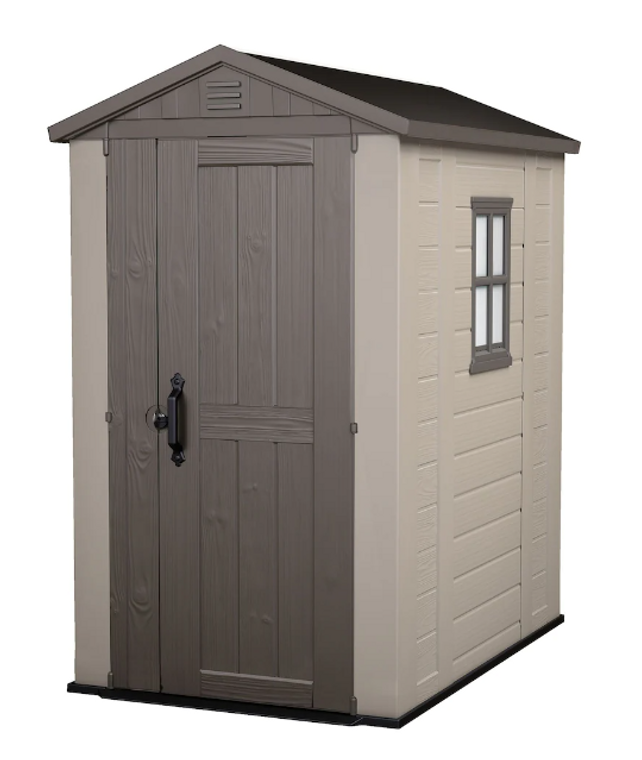 Keter Factor 4 ft. x 6 ft. Resin Outdoor Storage Shed - Weather Resistant Garden Shed-A2ZHOME