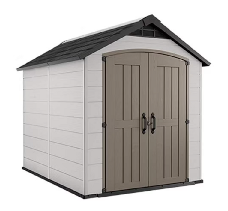 Keter Montfort 7.5 ft. x 9 ft. Resin Outdoor Storage Shed - Spacious and Weather-Resistant Garden Shed-A2ZHOME