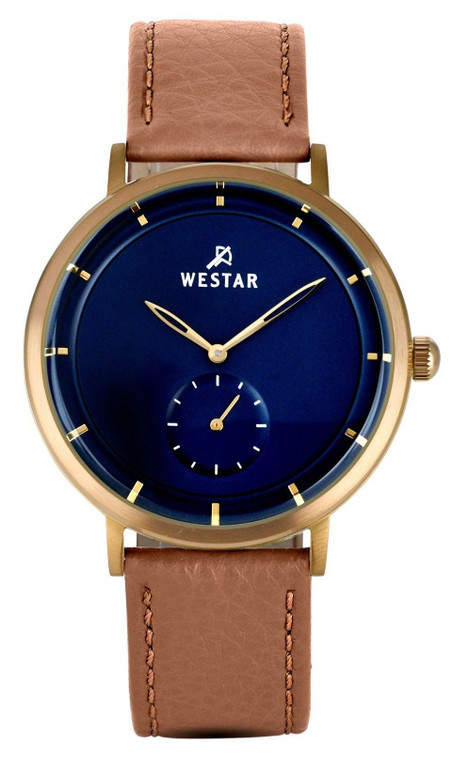Westar Profile Leather Strap Blue Dial Quartz 50246bzz184  Men's Watch