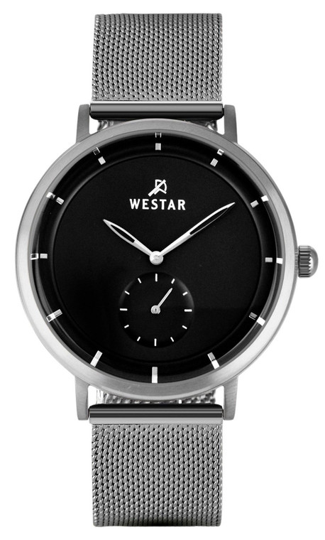 Westar Profile Stainless Steel Black Dial Quartz 50247stn103 Men's Watch