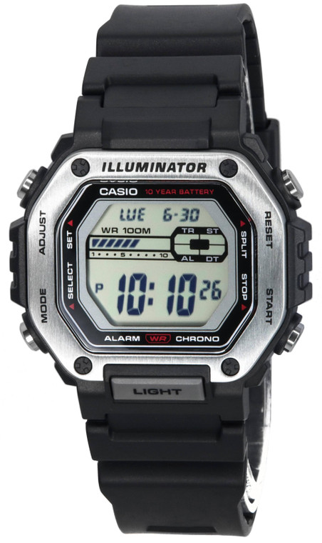 Casio Standard Digital Black Dial Quartz Mwd-110h-1a Mwd110h-1 100m Men's Watch