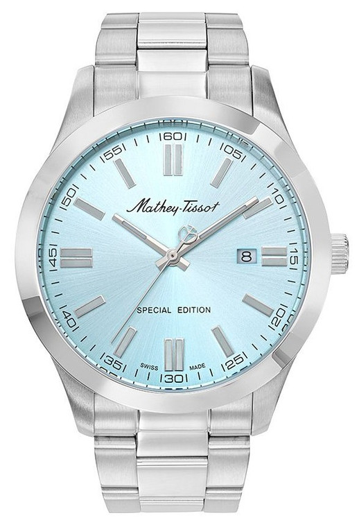 Mathey-tissot Mathy I Jumbo Special Edition Stainless Steel Blue Dial Quartz H455sk Men's Watch