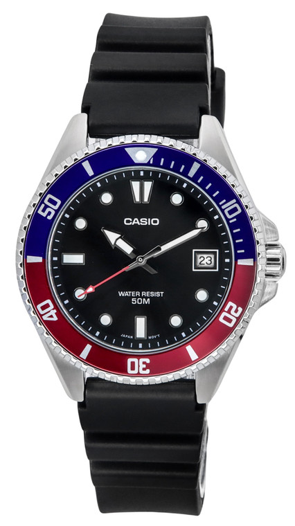 Casio Standard Analog Resin Strap Black Dial Quartz Mdv-10-1a2 Men's Watch