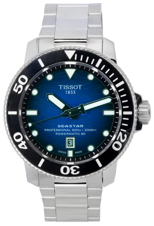 Tissot Seastar 2000 Professional Powermatic 80 Blue Dial Diver's T120.607.11.041.01 T1206071104101 600m Men's Watch - T120.607.11.041.01