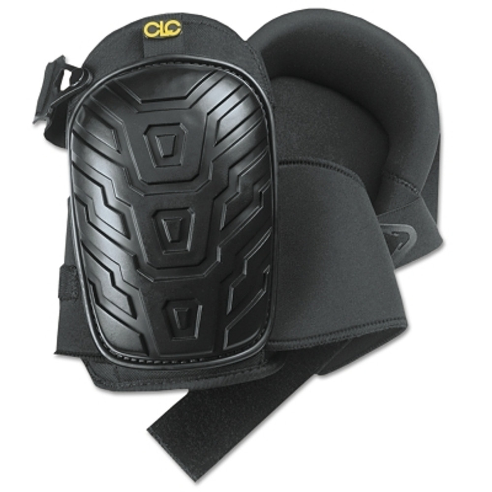 CLC Custom LeatherCraft 345 Professional Tread-Pattern Kneepads, Slide Buckle, Black