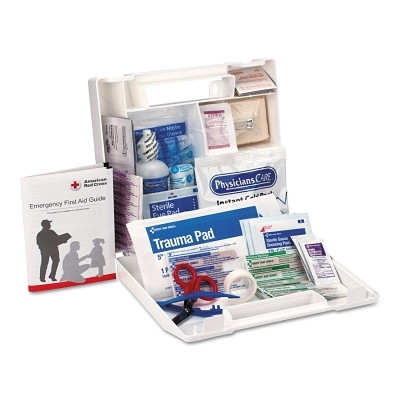 First Aid Only® 25 Person First Aid Kit, Contractors/Fleet Vehicles/Worksites, Plastic, Wall Mount