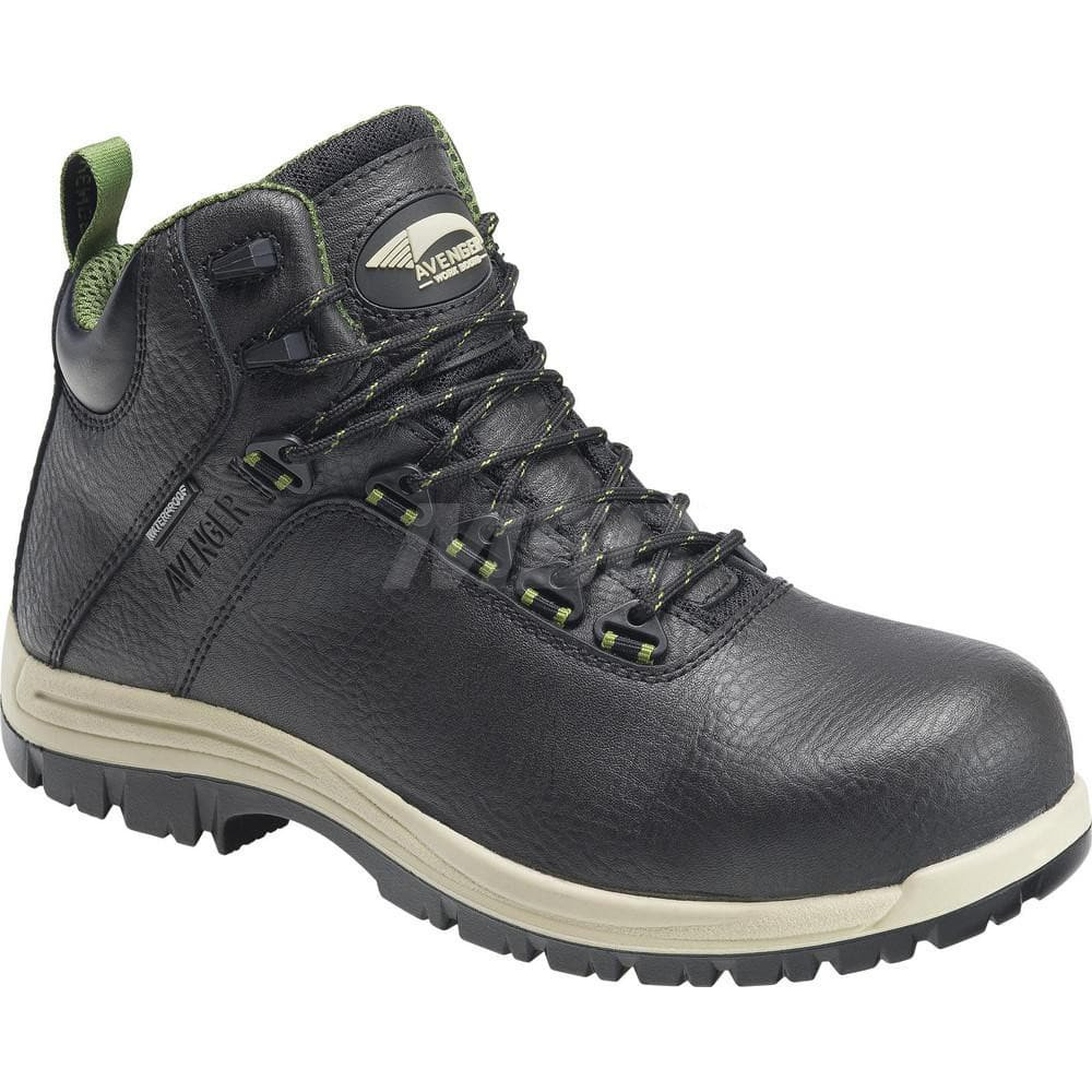 Footwear Specialities Int'l A7282-8.5W Work Boot: Size 8.5, 6" High, Leather, Composite & Safety Toe, Safety Toe