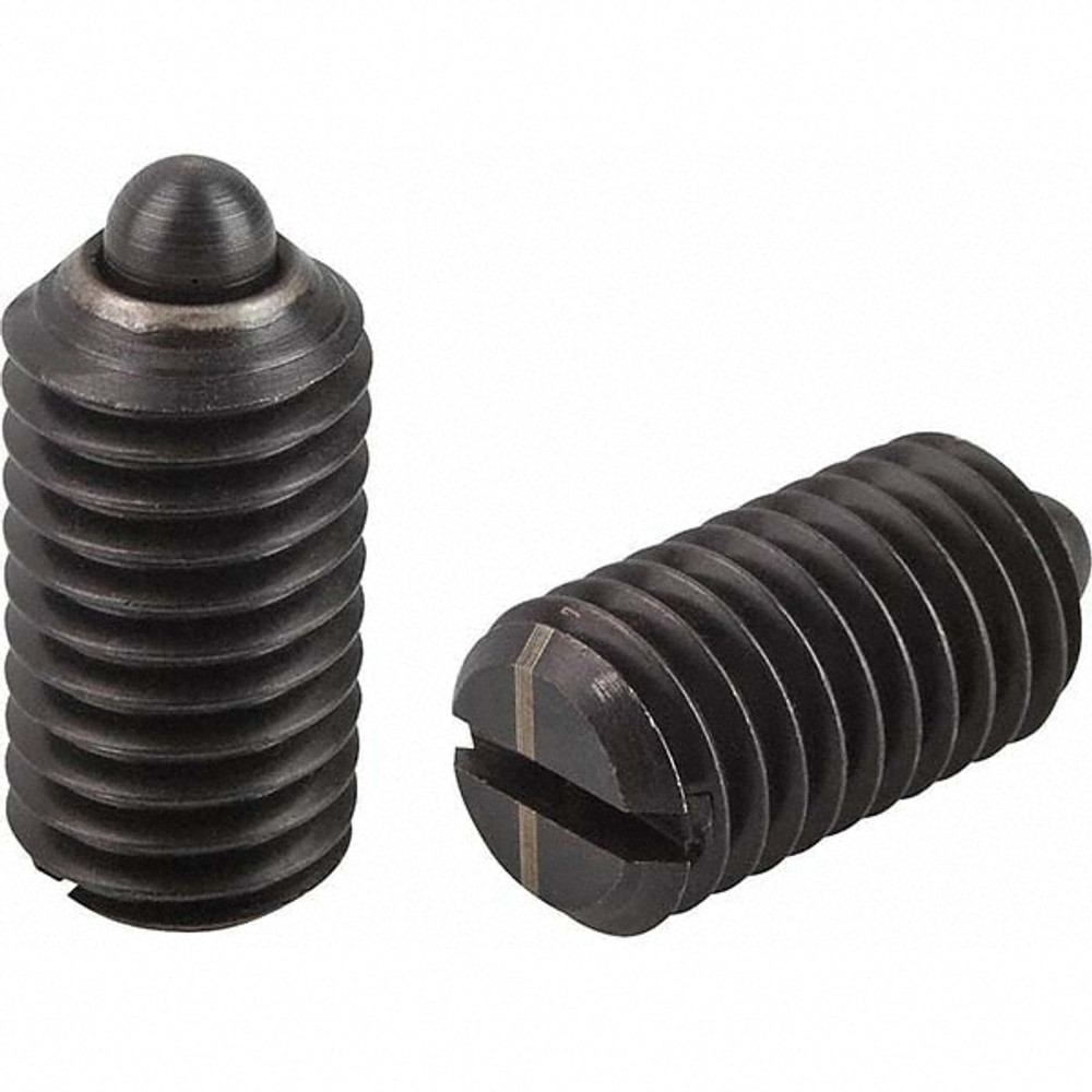 KIPP K0313.1A6 Threaded Spring Plunger: 5/8-11, 0.9449" Thread Length, 0.3346" Dia, 0.1772" Projection