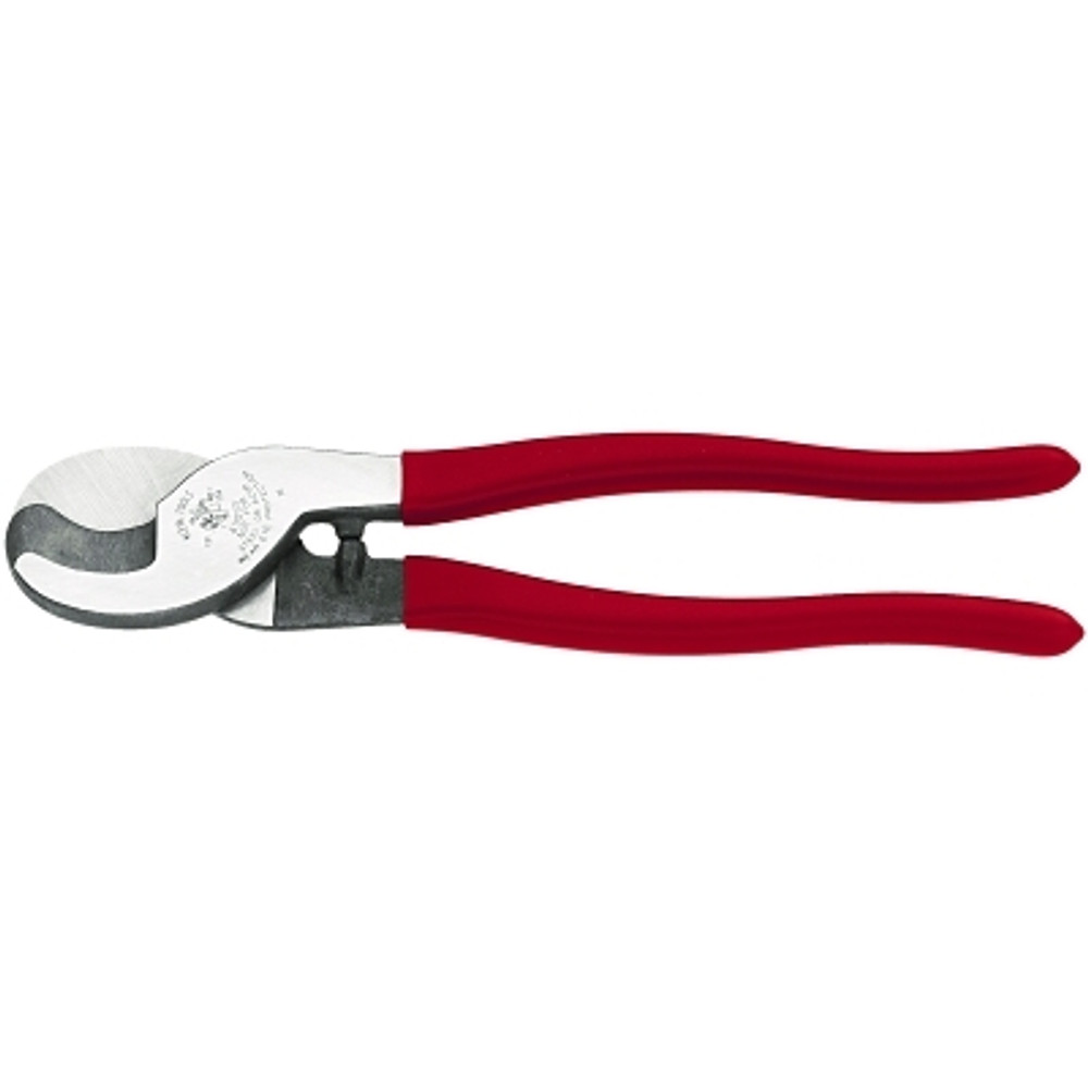 Klein Tools 63050 High-Leverage Cable Cutter, 9.39 in OAL, Shear Cut, 2/0 Copper, 4/0 Aluminum, 24 AWG Data Cable