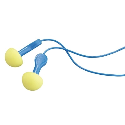 3M™ E-A-R™ Express™ Pod Plugs™ Earplug, Polyurethane, Yellow/Blue, Corded