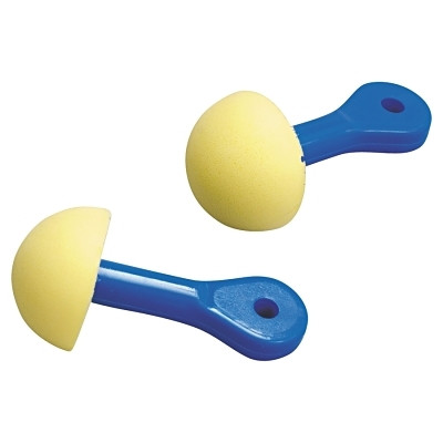 3M™ E-A-R™ Express™ Pod Plugs™ Earplug, Polyurethane, Yellow, Blue Grips, Uncorded