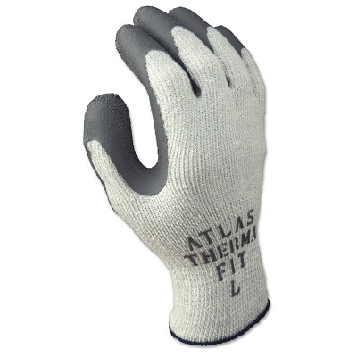 SHOWA® 451 Thermal-Insulated Latex Coated Gloves, Medium, White/Gray