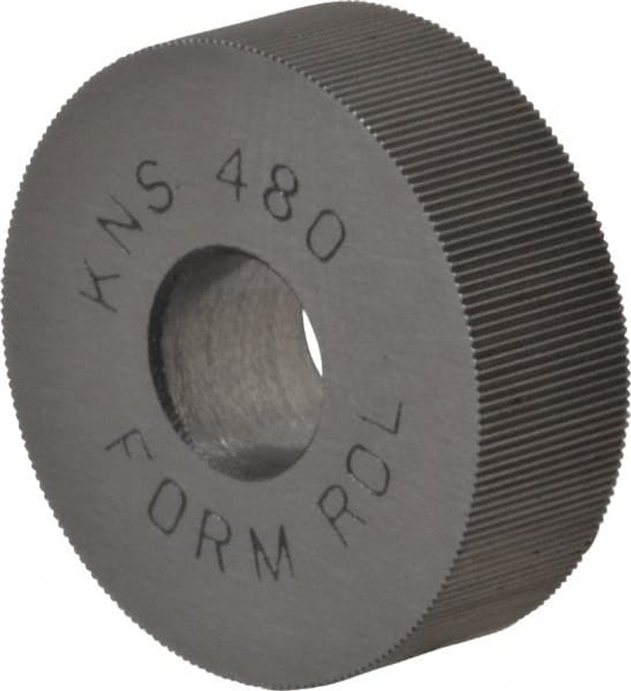 MSC KNS-480 Standard Knurl Wheel: 3/4" Dia, 70 ° Tooth Angle, 80 TPI, Straight, High Speed Steel