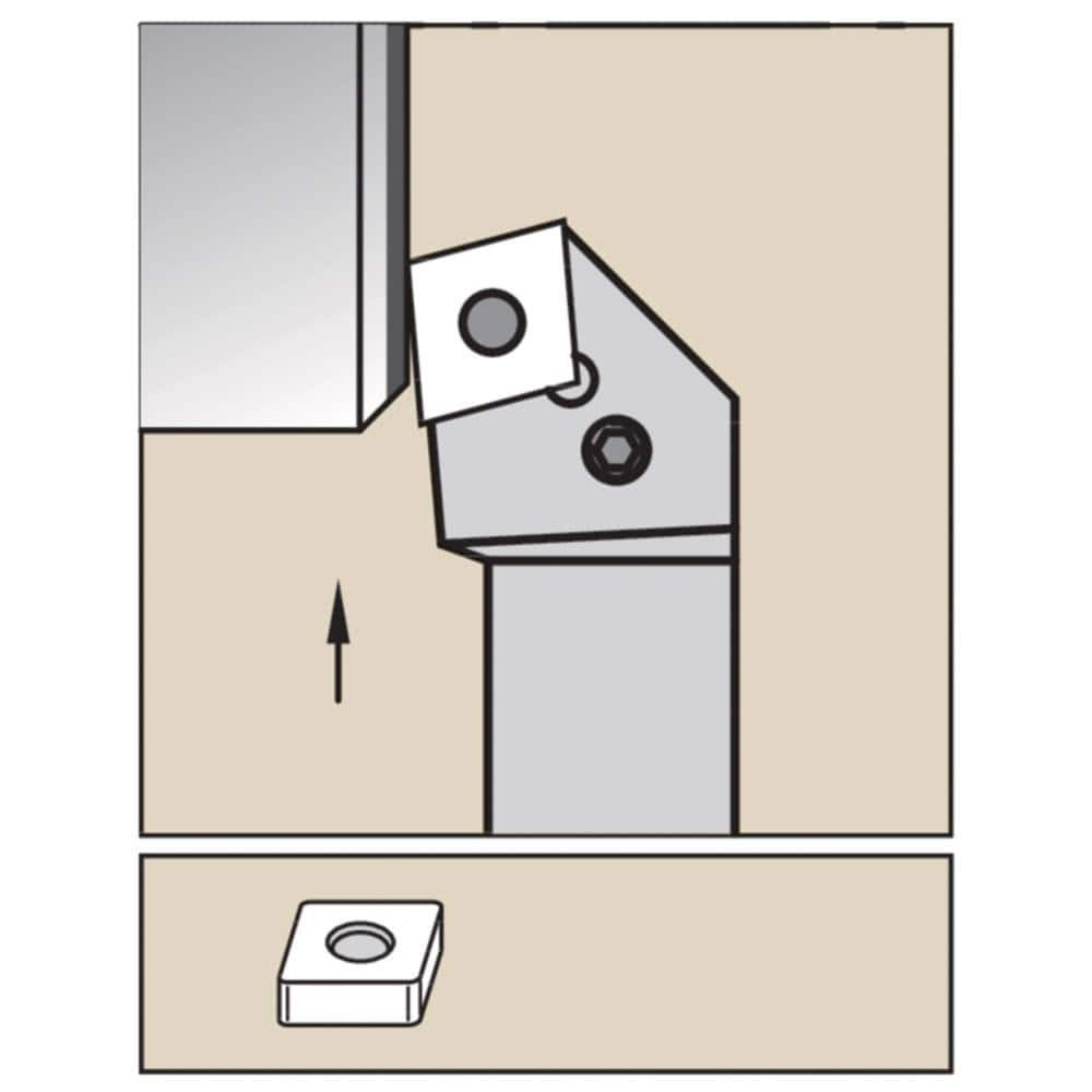 Widia 3878369 Indexable Turning Toolholders; Toolholder Style: PCKNL ; Hand of Holder: Left Hand ; Lead Angle: 75.000 ; Insert Compatibility: CN..1204.. ; Insert Holding Method: Pin ; Shank Width (mm): 25.00
