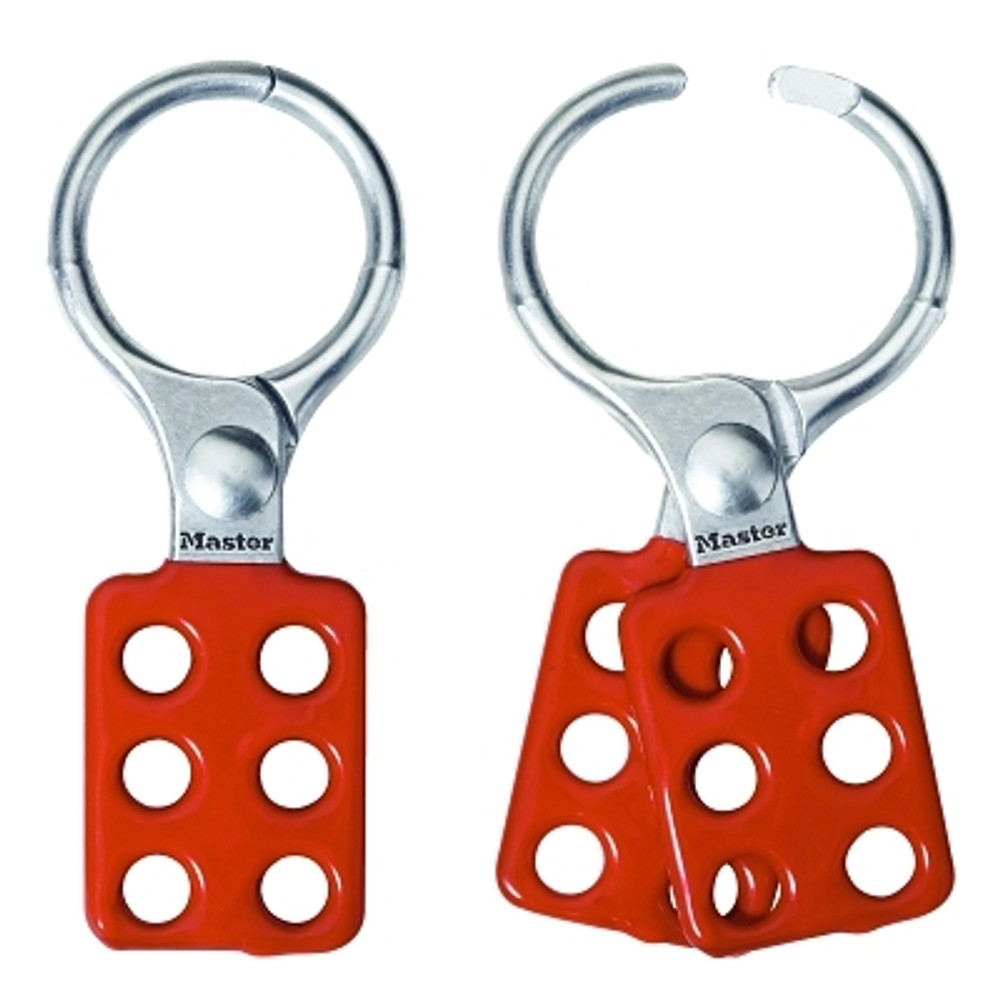 Master Lock® Safety Series Lockout Hasps, 2 in W x 4 7/8 in L, 1 1/2 Jaw dia.