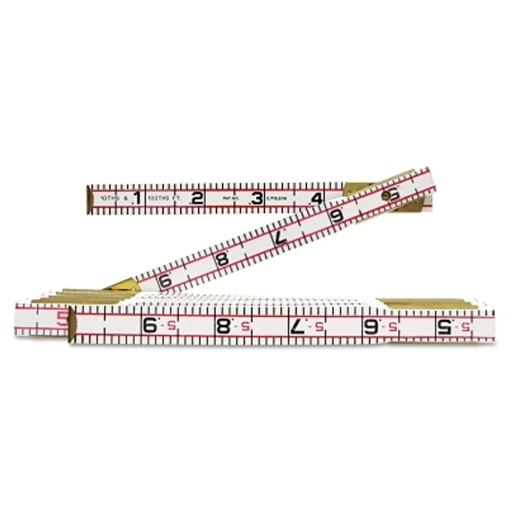 Apex Tool Group Crescent Lufkin® Red End® Engineer's Scale Folding Wood Rule, 6 ft L, Wood, SAE